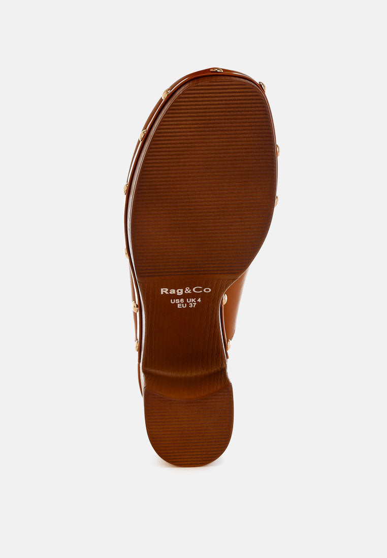 Benji Recycled Leather Clogs-4