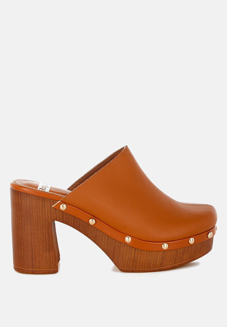 Benji Recycled Leather Clogs-0