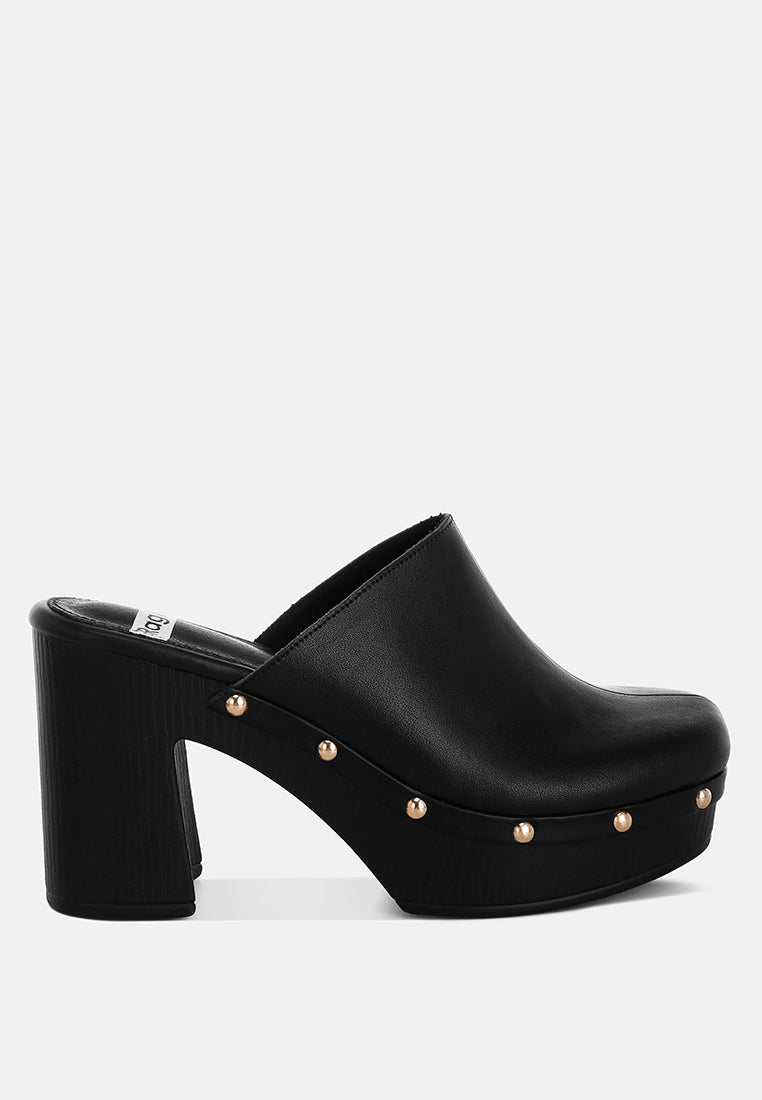 Benji Recycled Leather Clogs-6
