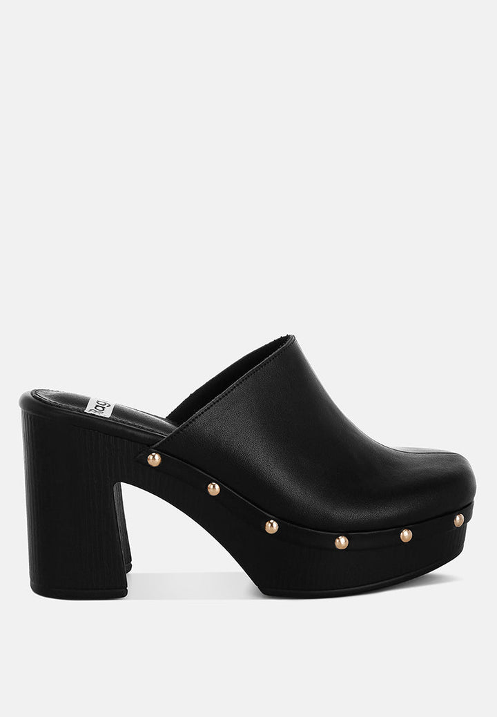 Benji Recycled Leather Clogs-6