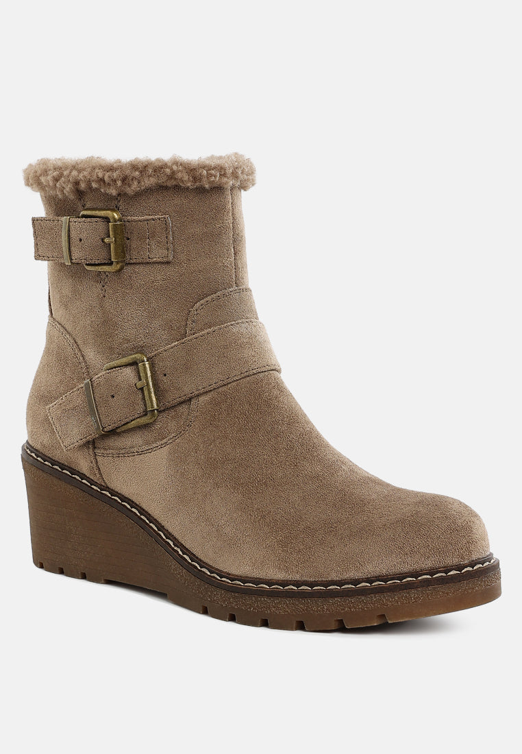 Big horn Faux Fur Harness Boots-1