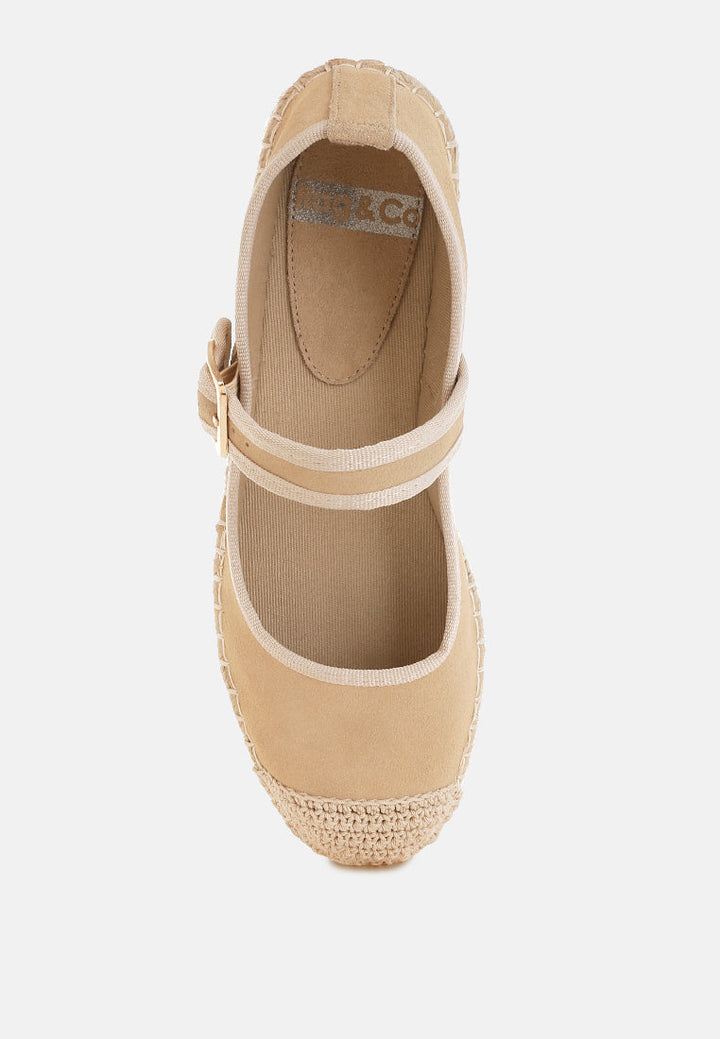 Bolean Soft Suede Leather Mary Jane Espadrilles-3