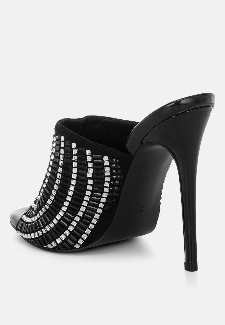 Boska Slip On Embellished Stiletto Heels-3
