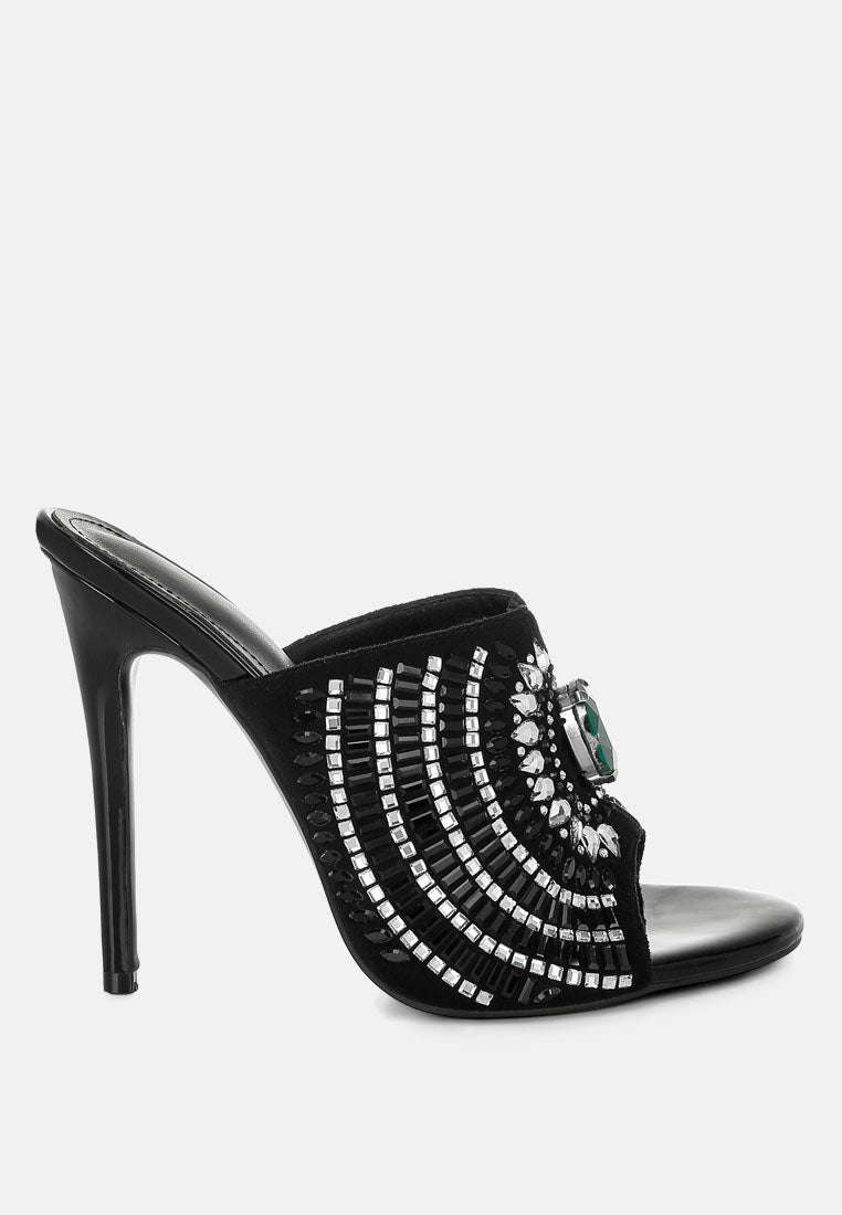 Boska Slip On Embellished Stiletto Heels-0