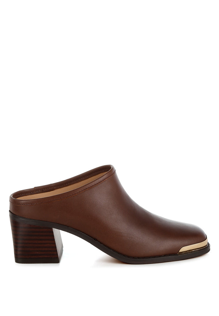 Bottani Genuine Leather Slip-On Mules-0