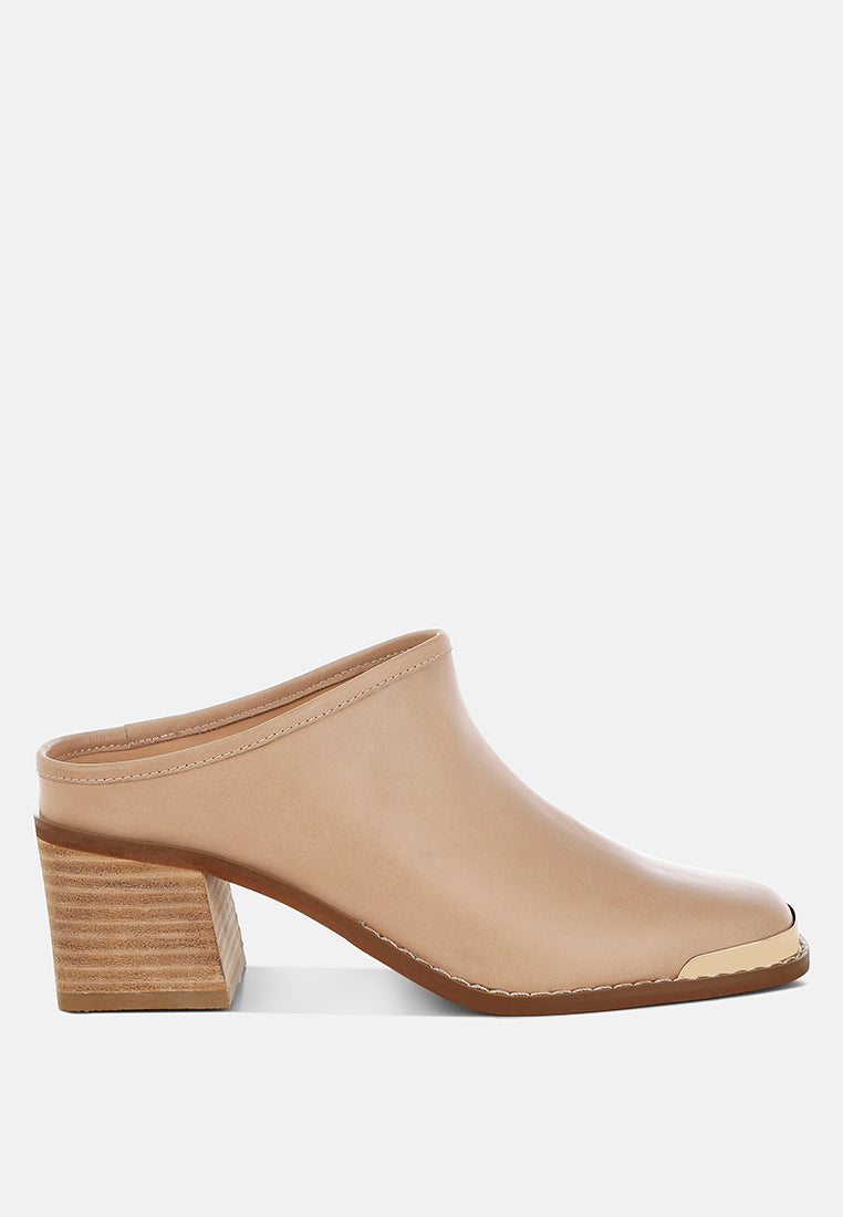 Bottani Genuine Leather Slip-On Mules-5
