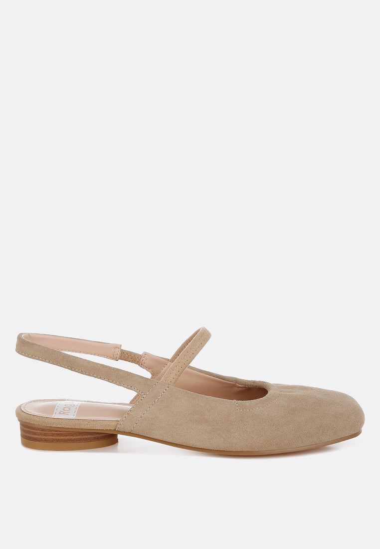 Bounzi Soft Suede Leather Slingback Sandals-0