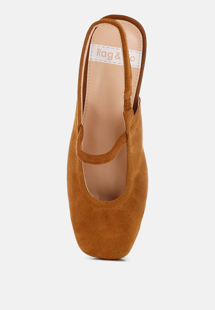 Bounzi Soft Suede Leather Slingback Sandals-1