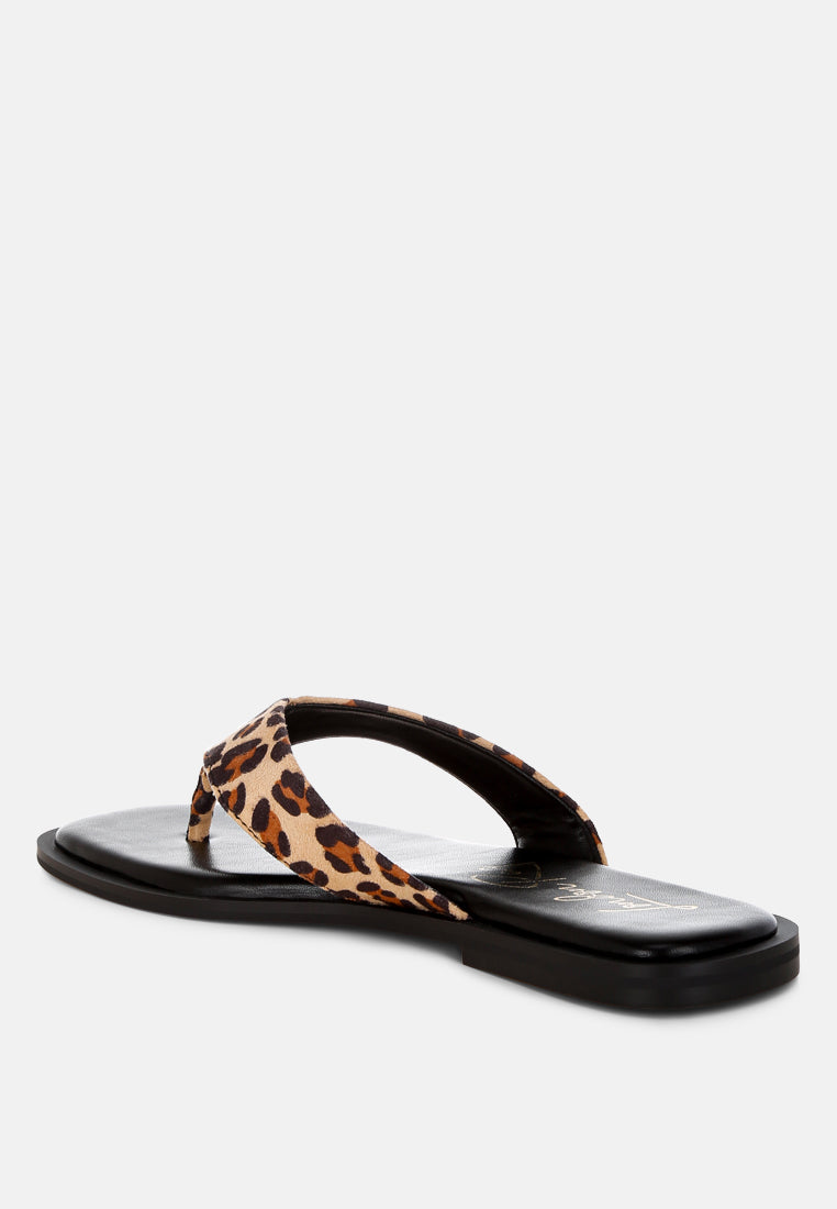 Buchi Animal Print Thong Flats-3