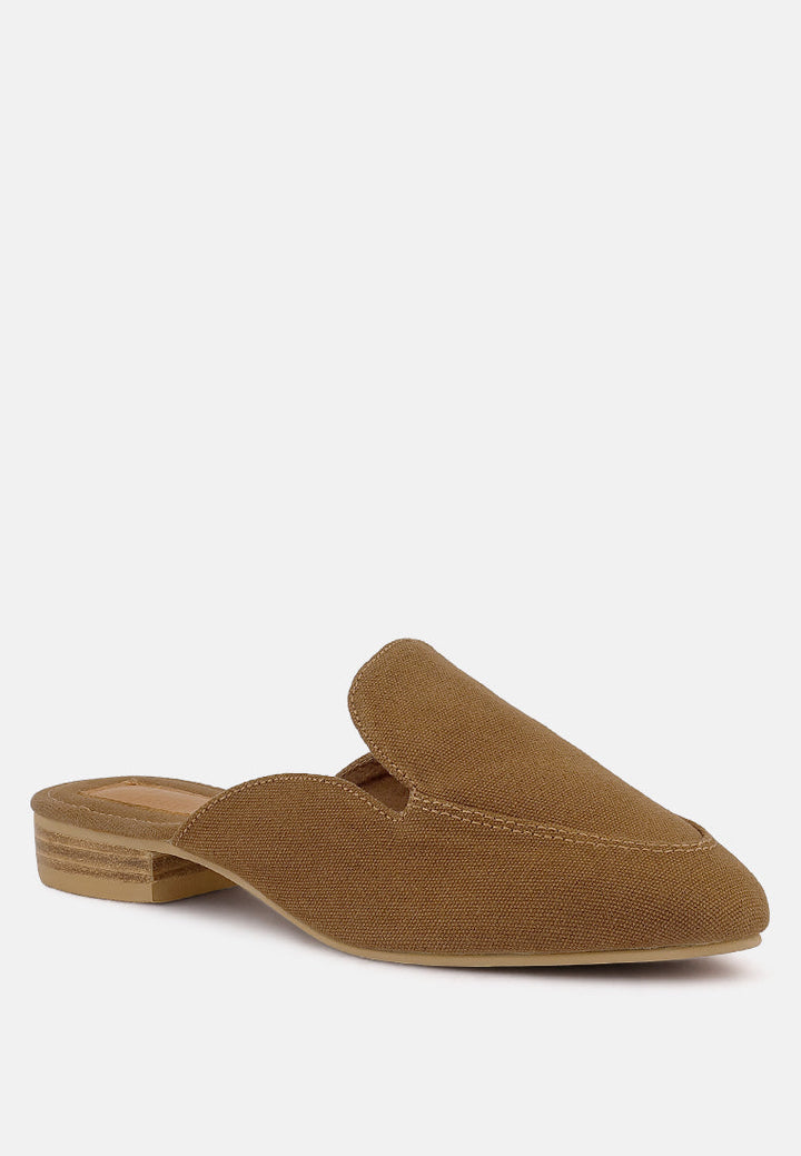Calico Organic Canvas Mules-1
