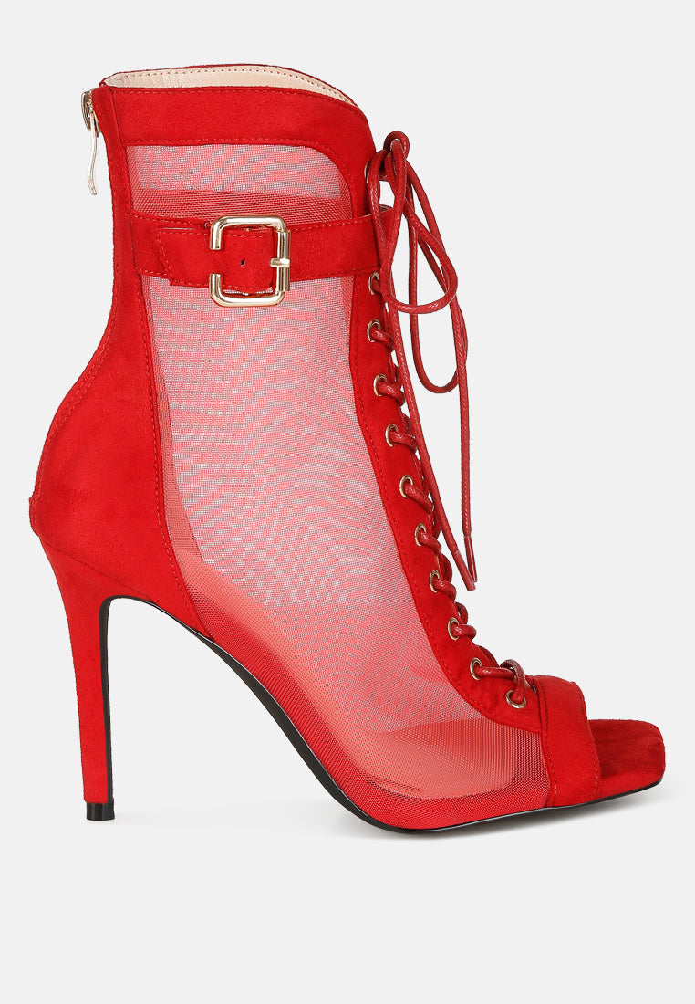 Cabernet Mesh & Microfiber Stiletto Boots-5