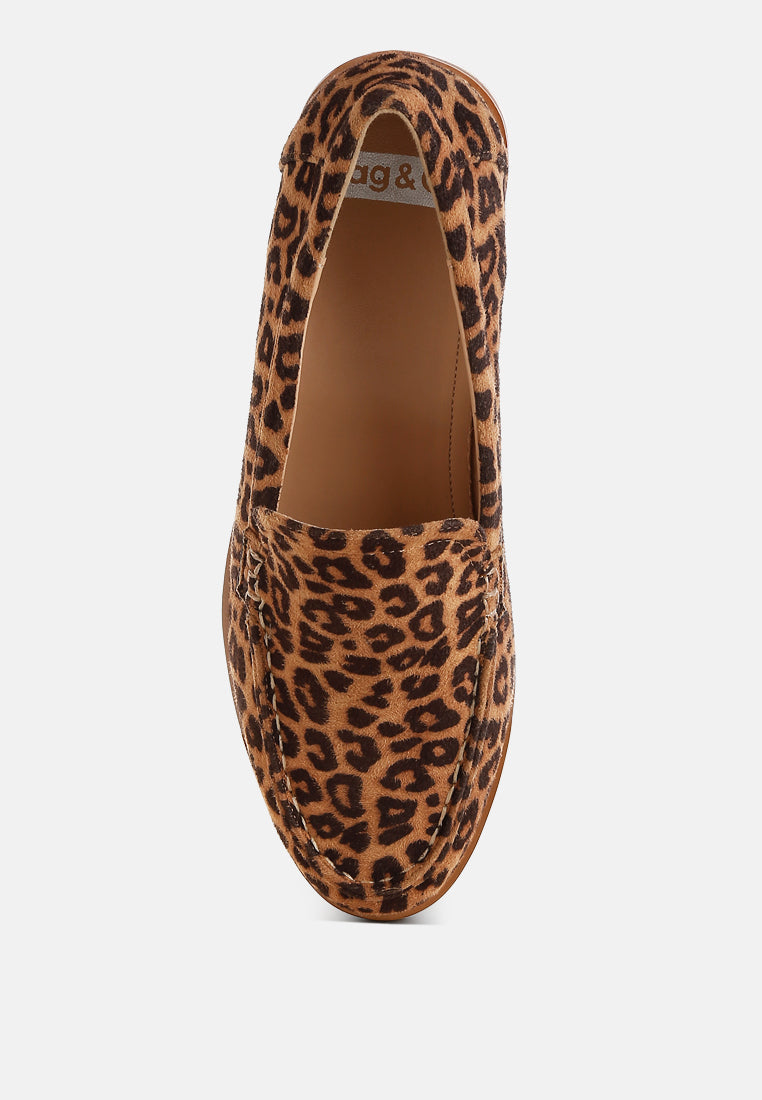 Cacani Leopard Print Heeled Loafers-3