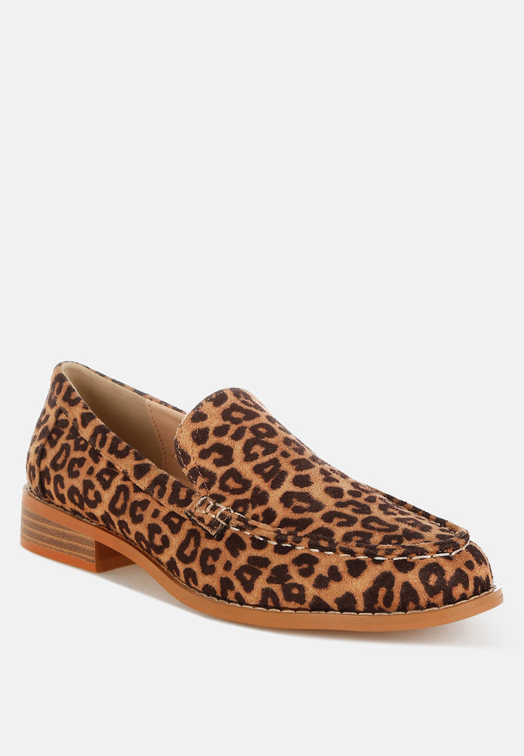 Cacani Leopard Print Heeled Loafers-1