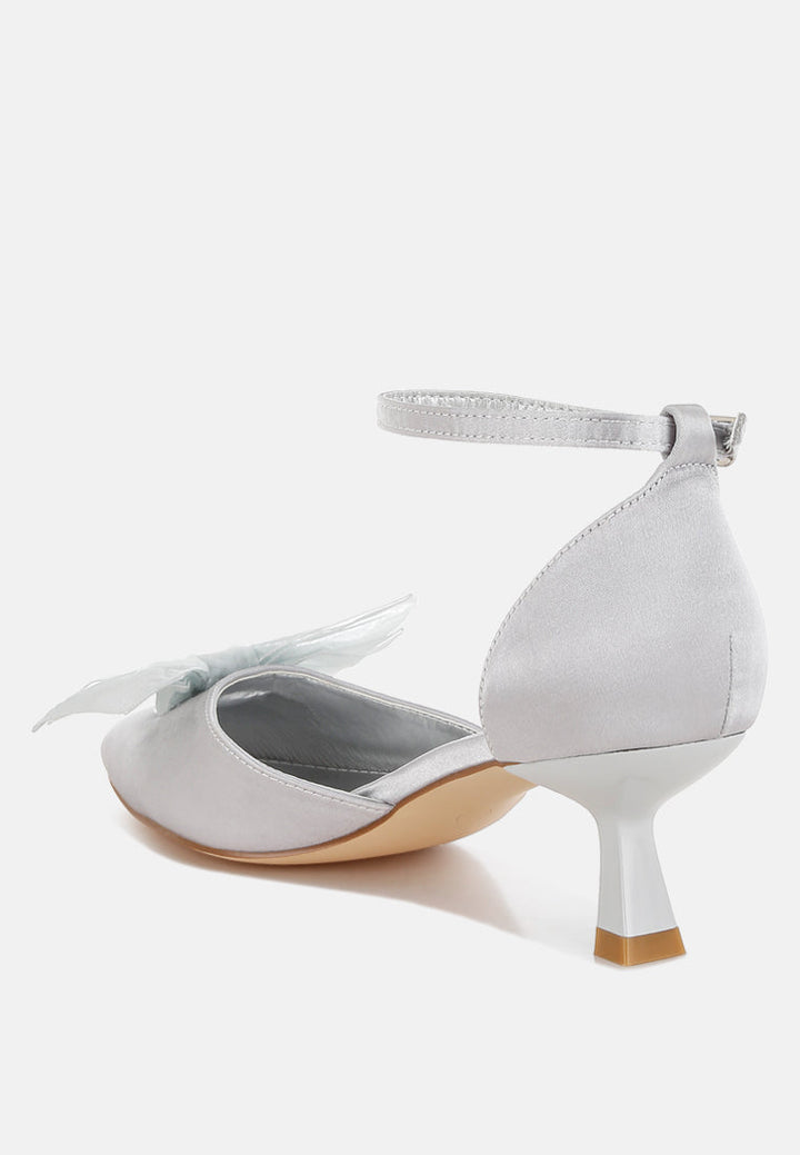 Cadell Bow Detail Satin Sandals-4