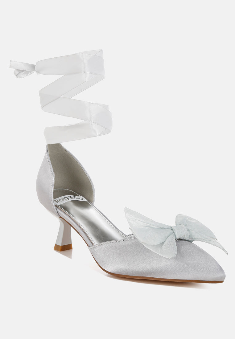 Cadell Bow Detail Satin Sandals-3