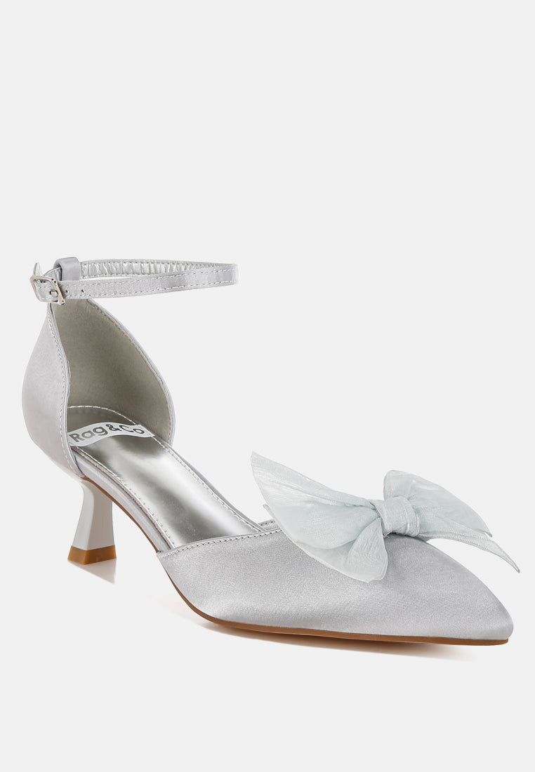 Cadell Bow Detail Satin Sandals-2