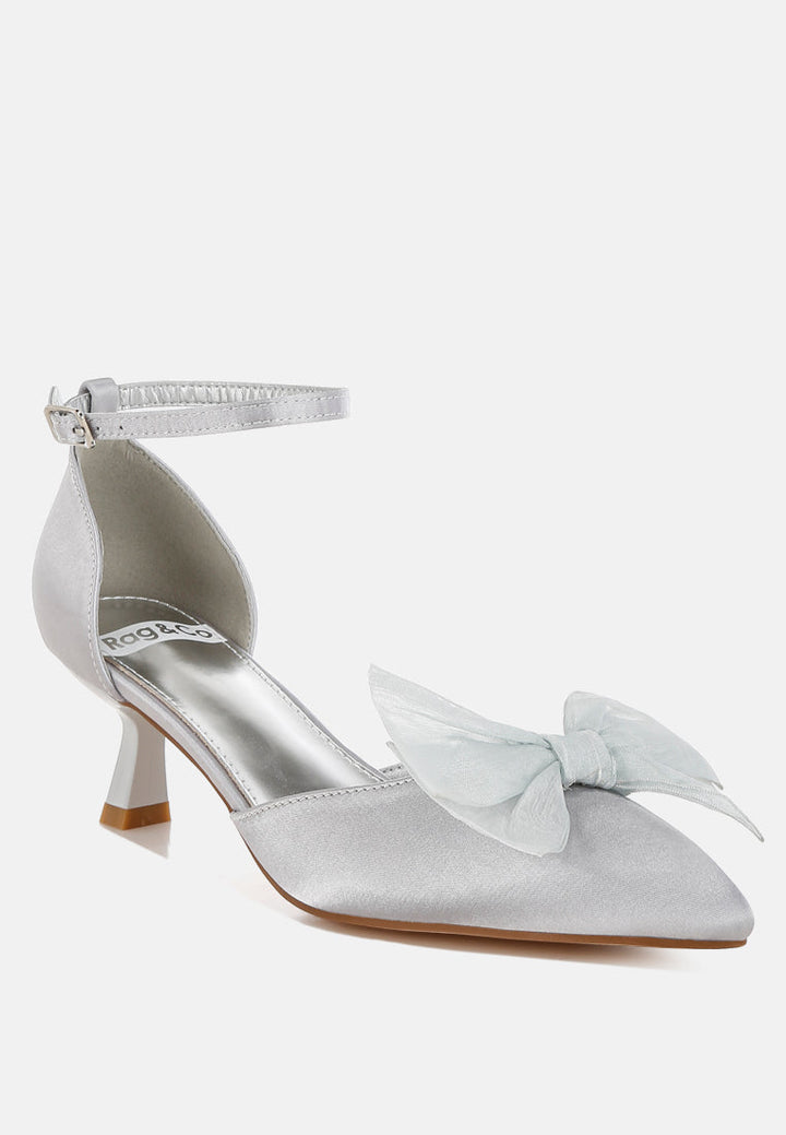 Cadell Bow Detail Satin Sandals-2