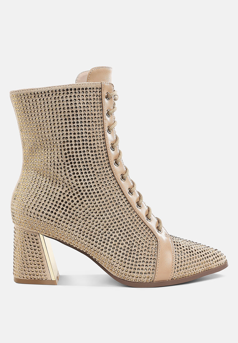 Calla Rhinestone Embellished Ankle Boots-0