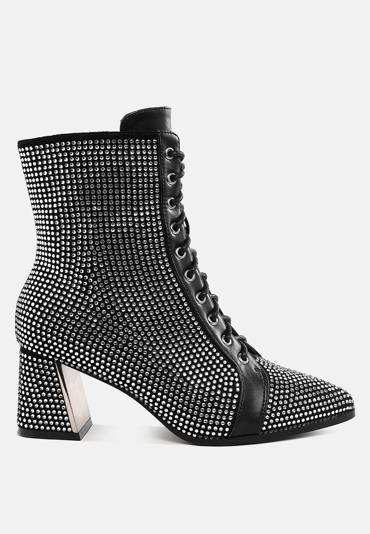 Calla Rhinestone Embellished Ankle Boots-6