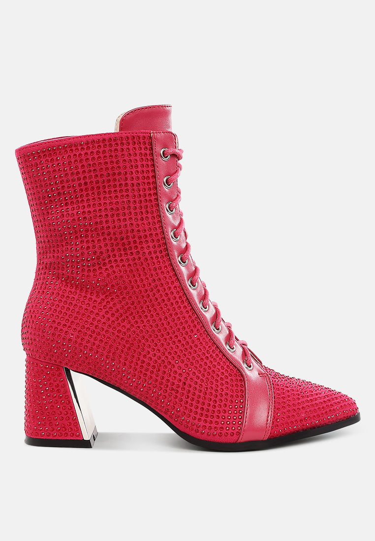 Calla Rhinestone Embellished Ankle Boots-5