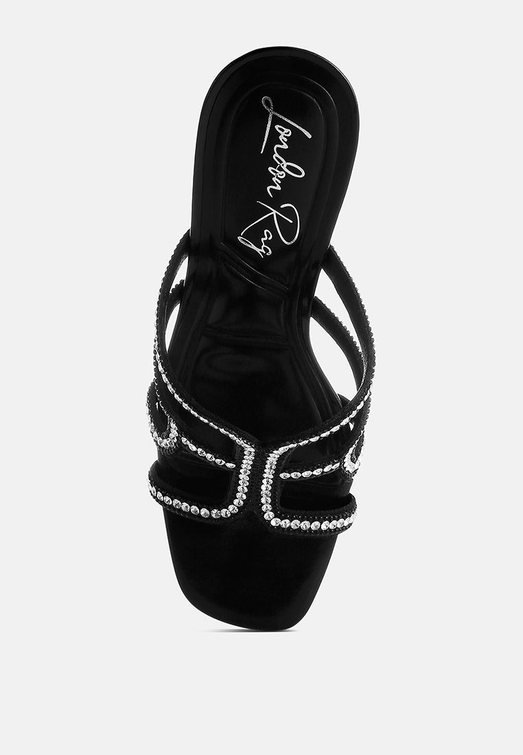 Caqueta Metallic Rhinestone Clear Wedge Sandals-3