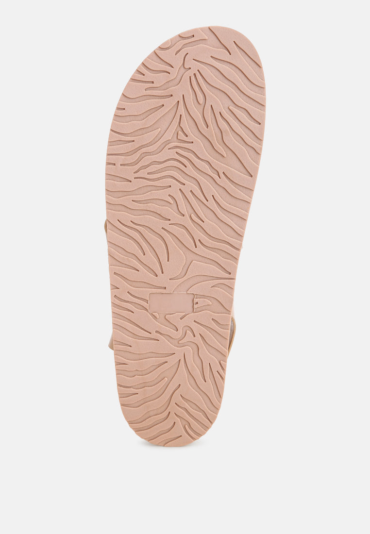 Carina Strappy Design Flat Sandals-4