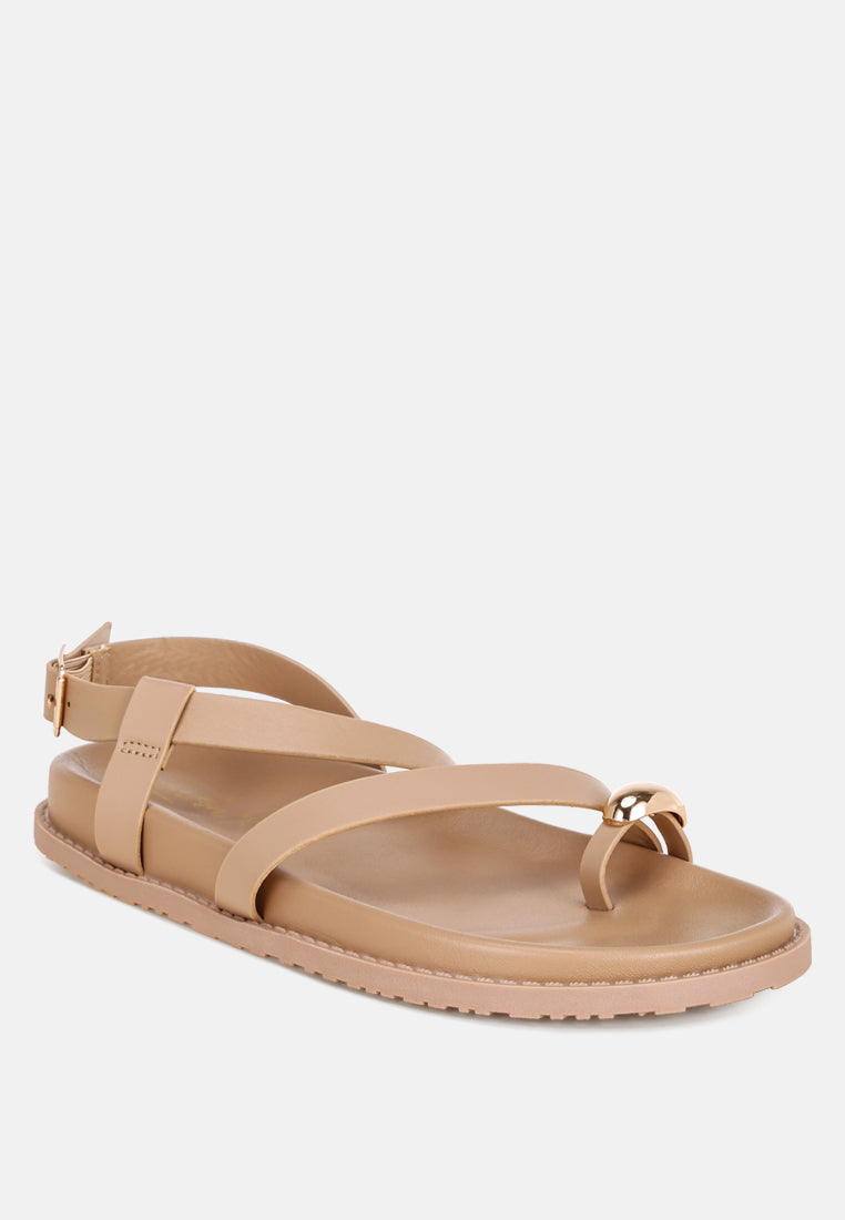 Carina Strappy Design Flat Sandals-1