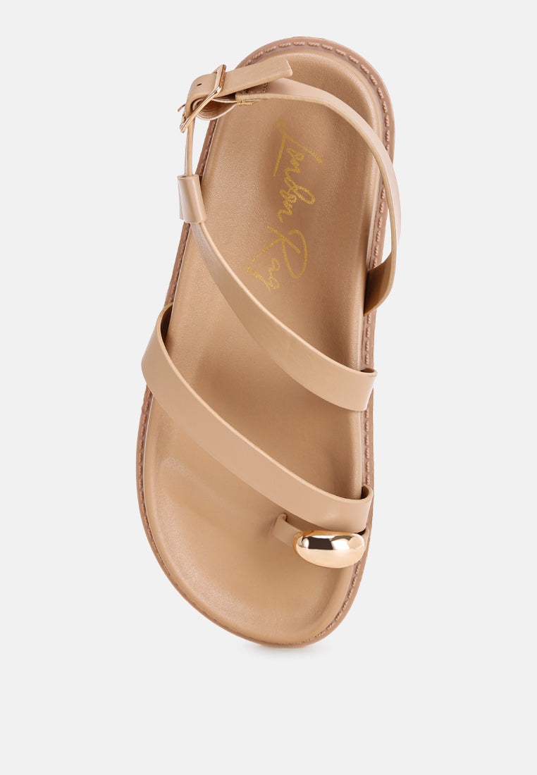 Carina Strappy Design Flat Sandals-3