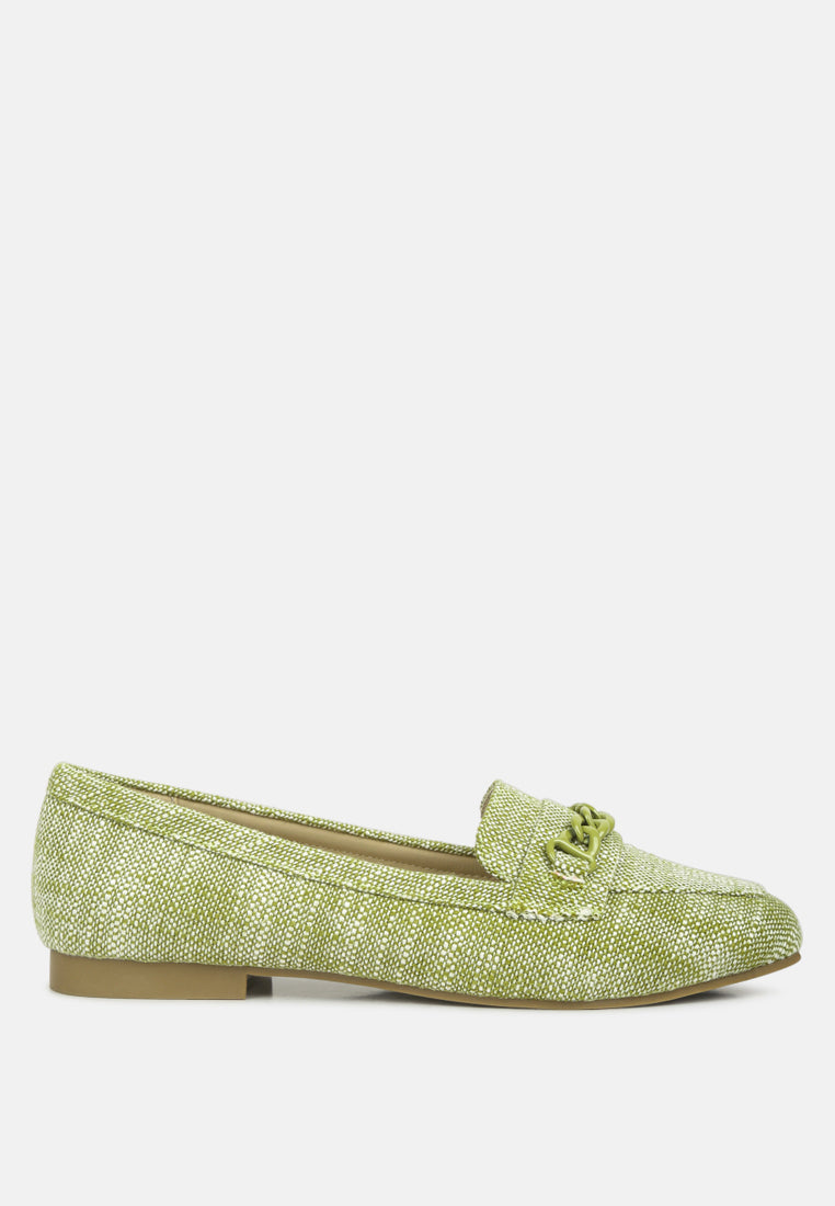 Abeera Chain Embellished Loafers-2