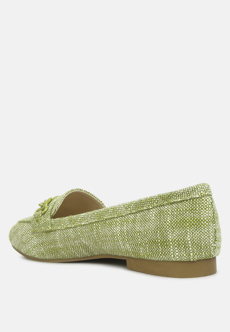 Abeera Chain Embellished Loafers-4