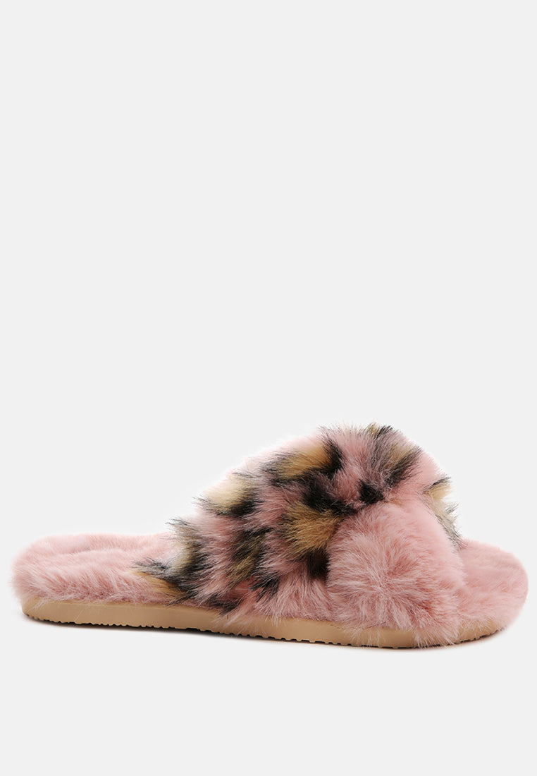 Chipmunk Faux Fur Indoor Flats-5