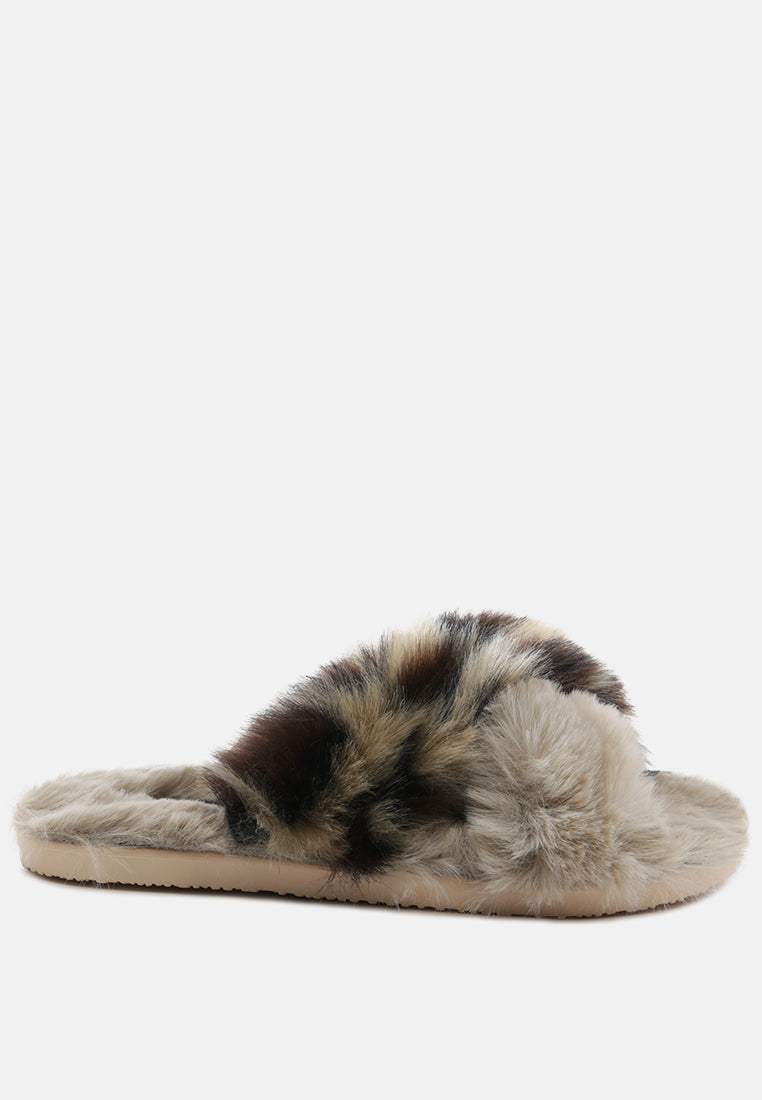 Chipmunk Faux Fur Indoor Flats-2