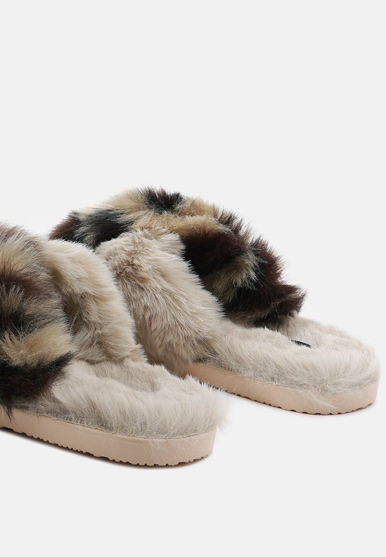 Chipmunk Faux Fur Indoor Flats-4