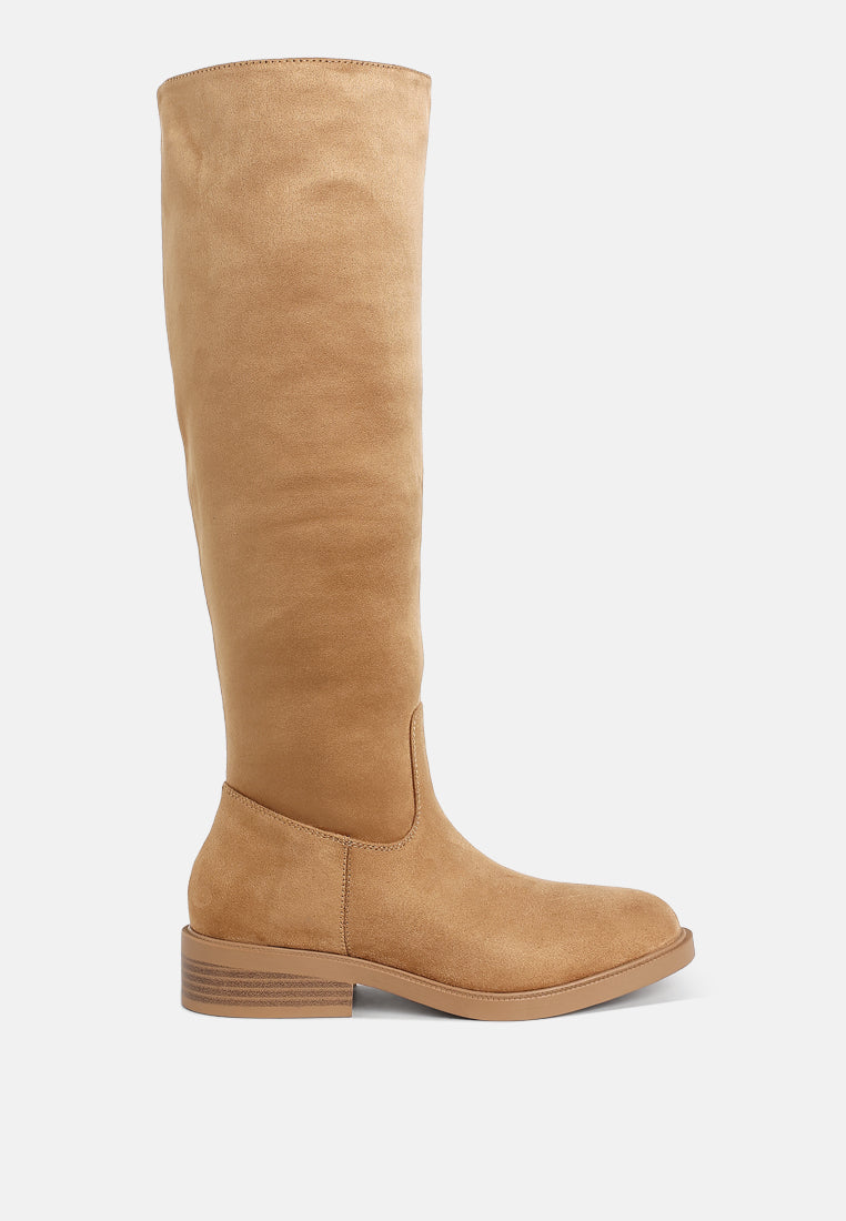 Chiru Round Toe Microfiber Calf Boots-0