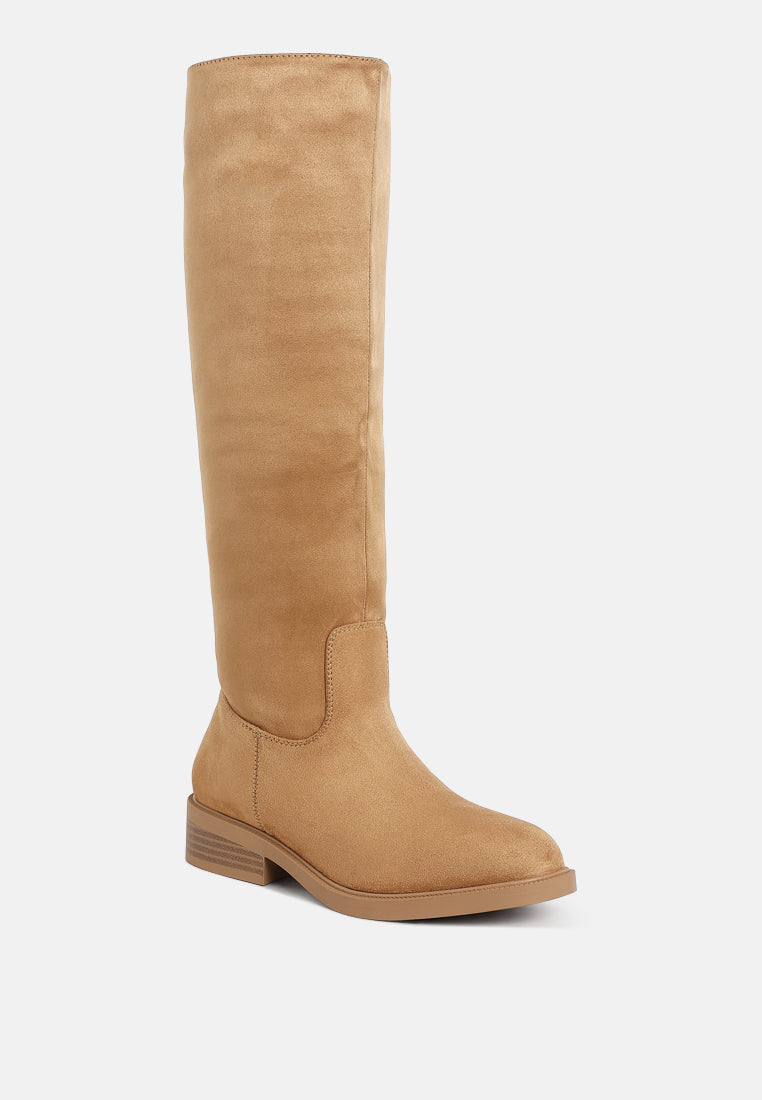Chiru Round Toe Microfiber Calf Boots-1