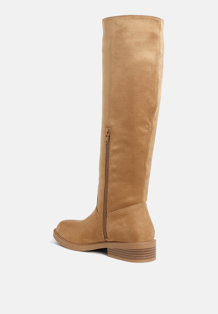 Chiru Round Toe Microfiber Calf Boots-2