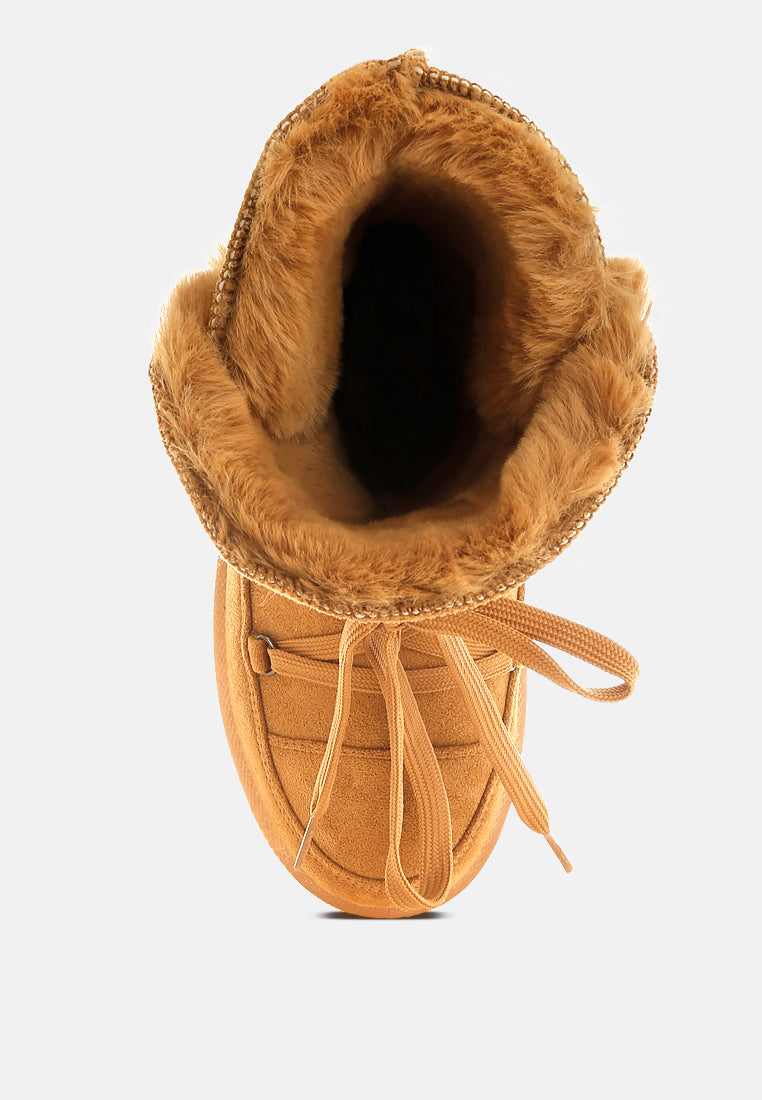 Noaya Chunky Faux Fur Snow Boots-4