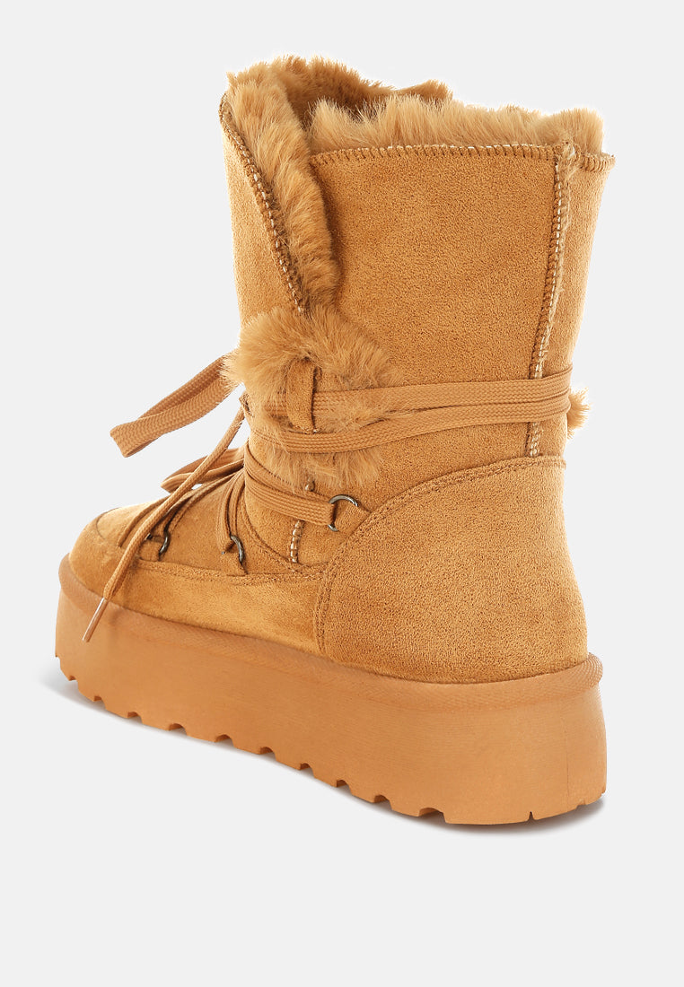 Noaya Chunky Faux Fur Snow Boots-3