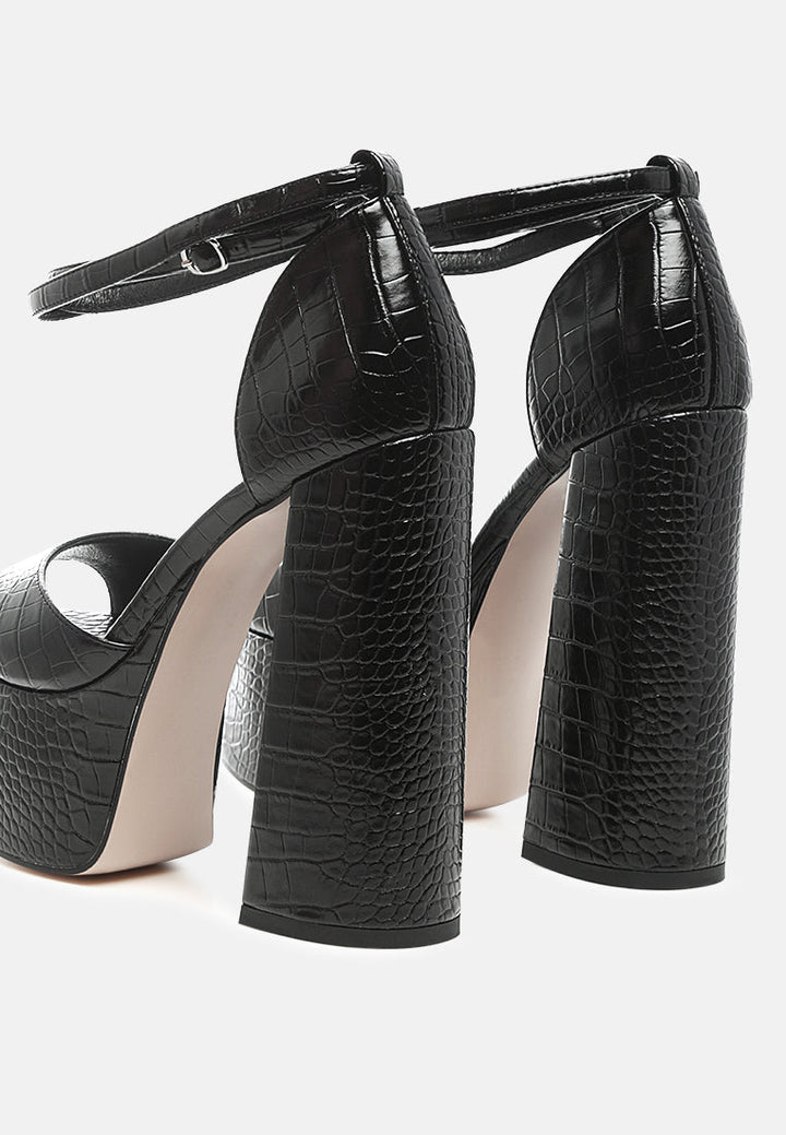 Alice Croc Platform Heeled Sandals-2