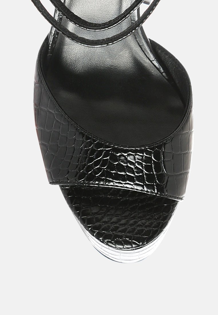 Alice Croc Platform Heeled Sandals-3