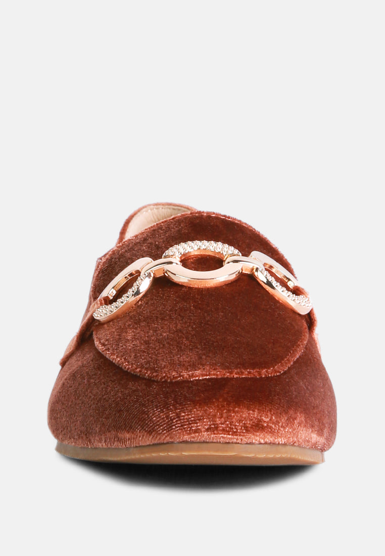 Wibele Croc Textured Metal Show Detail Loafers-3
