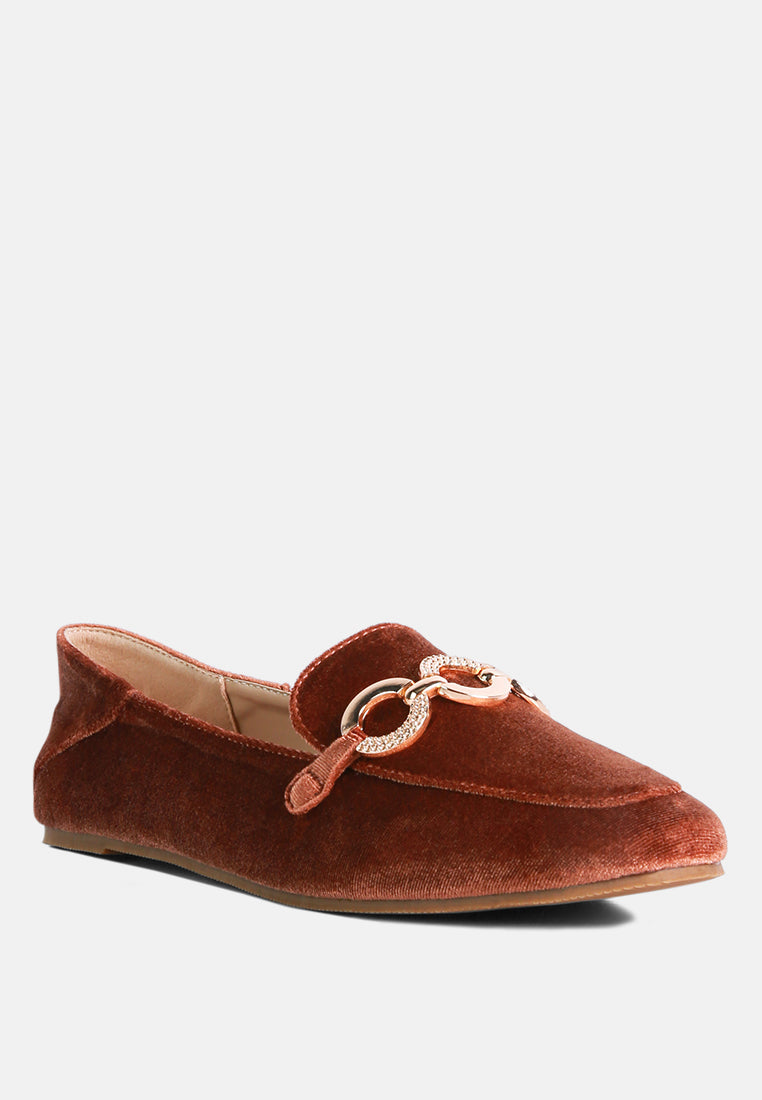 Wibele Croc Textured Metal Show Detail Loafers-1