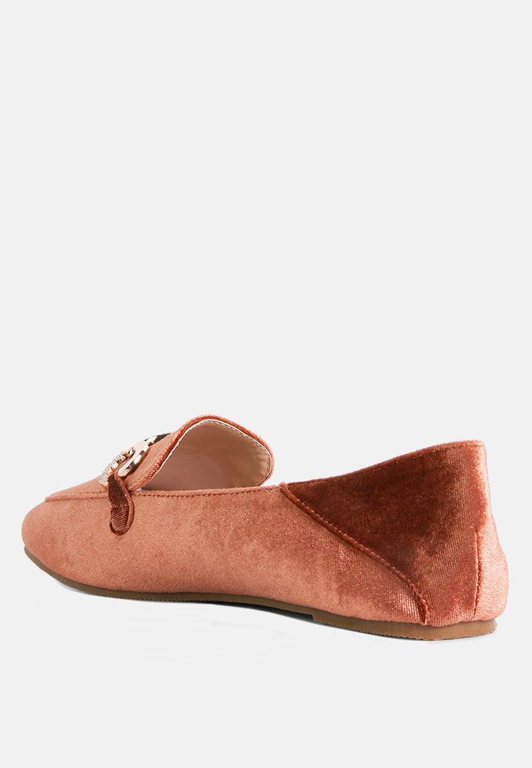 Wibele Croc Textured Metal Show Detail Loafers-2