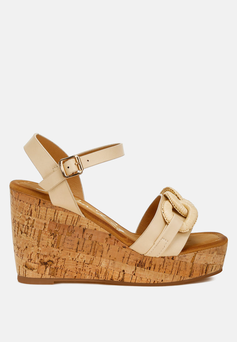 Emelda cushion chain pin buckle wedges-5