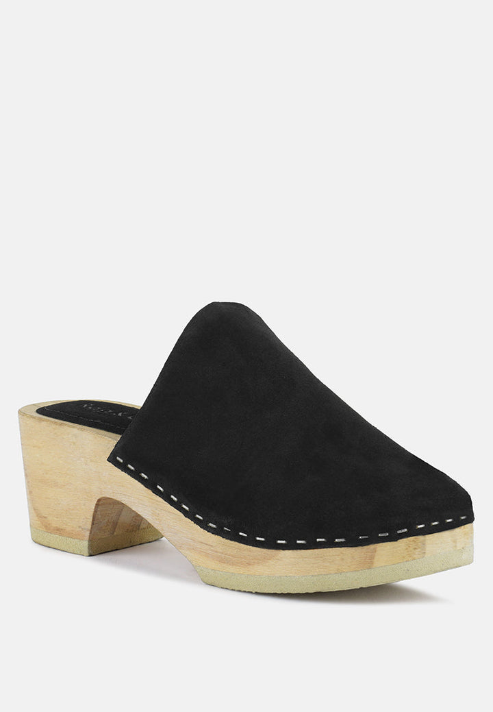 Darcie Suede Clogs-1