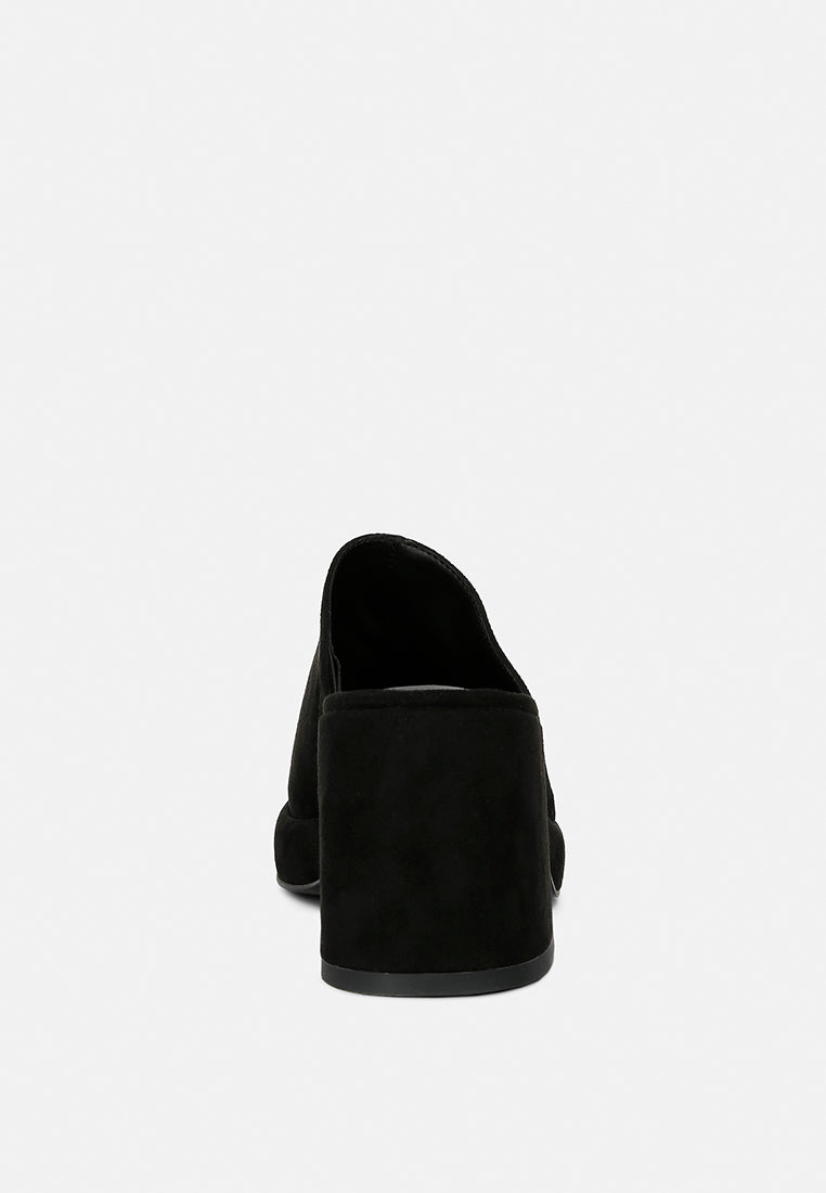 Delaunay Suede Heeled Mule Sandals-4