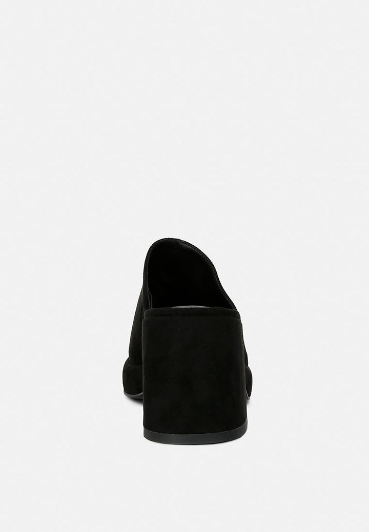 Delaunay Suede Heeled Mule Sandals-4