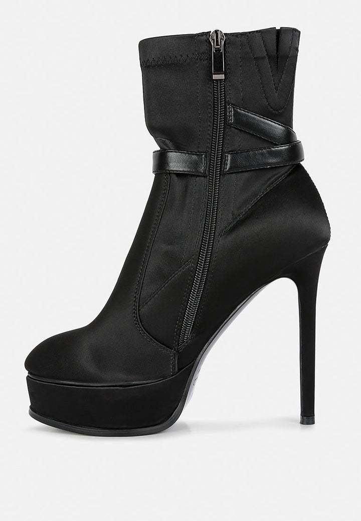 Doesburg Satin Stiletto Ankle Boot-2