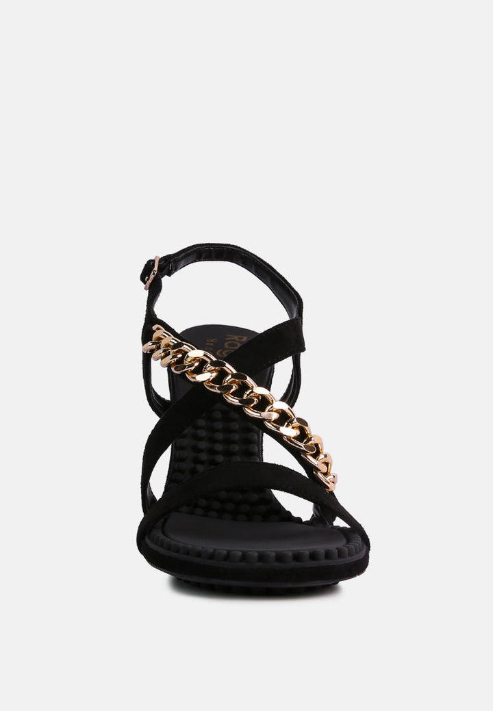Domeda Metal Chain Mid Heel Sandal-3