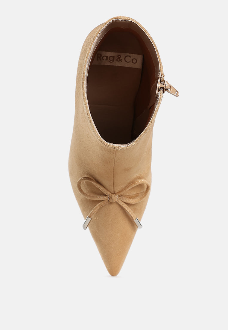 Dapers Bow Detail Ankle Boots-3